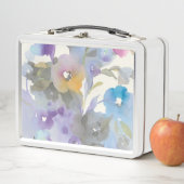 宝石の庭|の紫色のパステル調の花びら メタルランチボックス (インサイチュ)