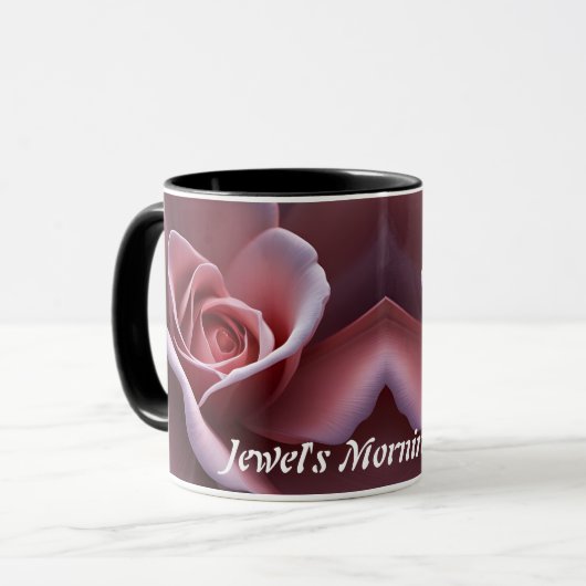 宝石の朝のお茶をカスタマイズ可パーソナライズされた能 マグカップ (正面左)