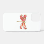 宝石の桜が付いた花のトンボ Case-Mate iPhoneケース (裏面 (横))