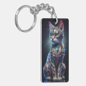宝石の猫 キーホルダー (正面左)