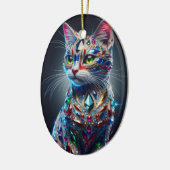 宝石の猫 セラミックオーナメント (左)