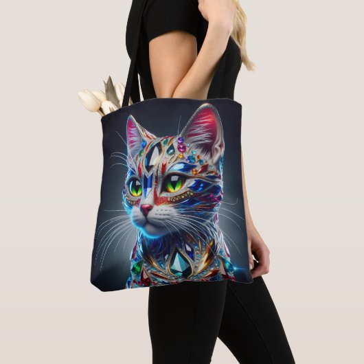 宝石の猫 トートバッグ (クローズアップ)