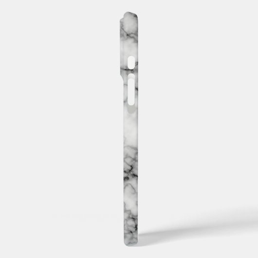 宝石の石のパターン、グレー/グレー大理石とブラックオニキス Case-Mate iPhoneケース (裏面 / 左)