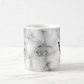 宝石の石のパターン、グレー/グレー大理石 コーヒーマグカップ (中央)