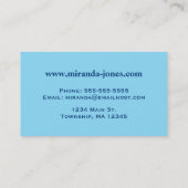 宝石の石のパターン、ブルーバヒア花崗岩ビジネスカー 名刺 (裏面)