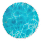 宝石の石のパターン，ブルーラリマー/アトランティス石 セラミックノブ (正面)