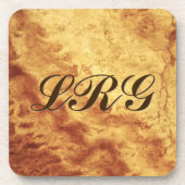 宝石の石のパターン、金ゴールドタイガーアイ飲料用コースター コースター (正面)