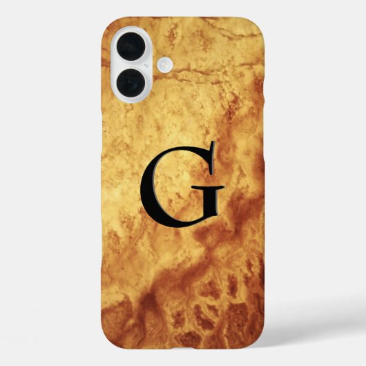 宝石の石のパターン、金ゴールドタイガーアイ&ブラックオニキス Case-Mate iPhoneケース (裏面)