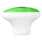 宝石の石模様、ライムグリーンジェード&ブラックオニキス セラミックノブ (側面)