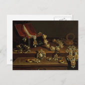 宝石の箱が机の上にある ポストカード (正面/裏面)