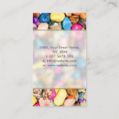 宝石の結晶の癒しカラフルクラスタ 名刺 (裏面)