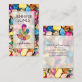 宝石の結晶の癒しカラフルクラスタ 名刺 (正面/裏面)