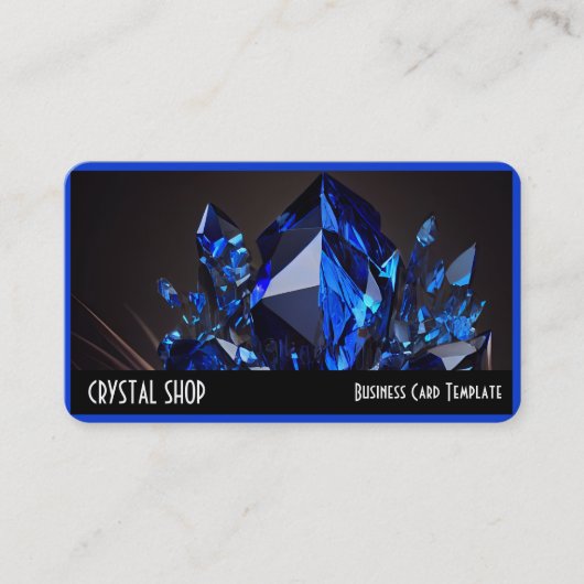 宝石の結晶ブルーサファイア 名刺 (正面)