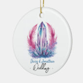 宝石の結晶水結婚色 セラミックオーナメント (左)