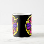 宝石の色の射手座記号 コーヒーマグカップ (中央)