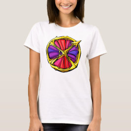 宝石の色の射手座記号 Tシャツ