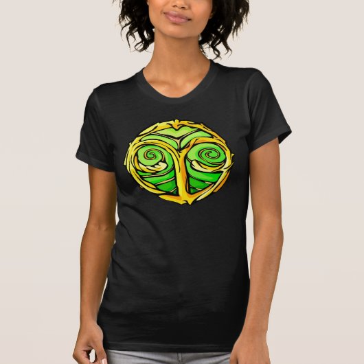 宝石の色の牡羊記号 Tシャツ (正面)
