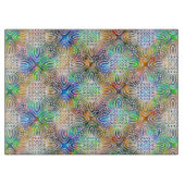 宝石の色調に白いカラフル曼荼羅の模様 カッティングボード (正面)