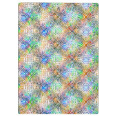 宝石の色調に白いカラフル曼荼羅の模様 クリップボード (裏面)