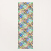 宝石の色調に白いカラフル曼荼羅の模様 ヨガマット (裏面)