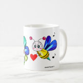 宝石の花のコーヒー・マグ コーヒーマグカップ (正面右)