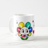 宝石の花のコーヒー・マグ コーヒーマグカップ (正面左)