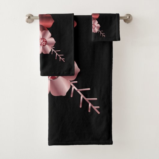 宝石の花の浴室タオルの舞台装置 バスタオルセット (インサイチュ)