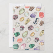 宝石の誕生日パーティーが宝石と結晶の招待状 招待状 (裏面)