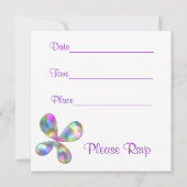 宝石の調子のブライダルシャワーの招待 招待状 (裏面)