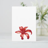 宝石の赤いユリの結婚水色の片側アート エンクロージャーカード (スタンド正面)