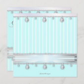 宝石の輝きの菓子16の誕生会 招待状 (正面/裏面)