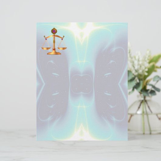 宝石はかりで測石を持つ法律の金ゴールド，正義記号 (スタンド正面)