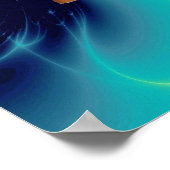 宝石はかりで測石を持つ法律の金ゴールド,正義記号 ポスター (角)