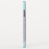 宝石はかりで測石モノグラムティール(緑がかった色)付き法律金ゴールド Case-Mate iPhoneケース (裏面/右)