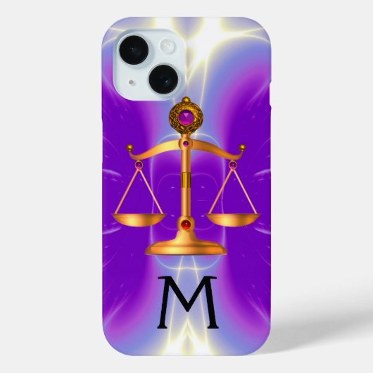 宝石はかりで測石モノグラムピンク Case-Mate iPhoneケース (裏面)