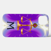 宝石はかりで測石モノグラムピンク Case-Mate iPhoneケース (裏面 (横))