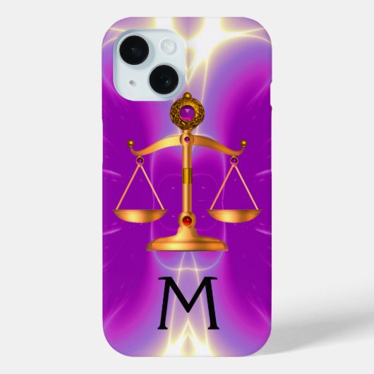 宝石はかりで測石モノグラムピンク Case-Mate iPhoneケース (裏面)
