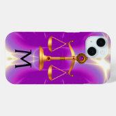 宝石はかりで測石モノグラムピンク Case-Mate iPhoneケース (裏面 (横))
