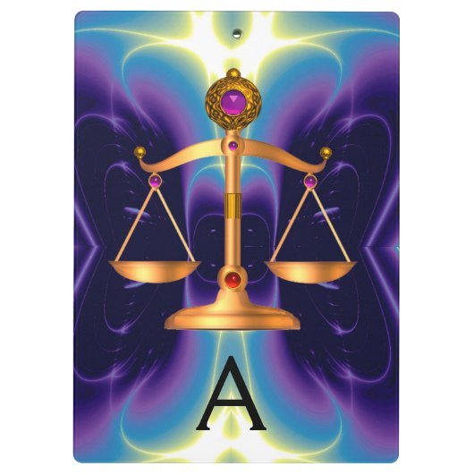 宝石はかりで測石モノグラム法金ゴールド クリップボード (裏面)