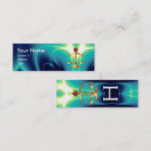 宝石はかりで測石モノグラム法金ゴールド スキニー名刺 (正面/裏面)