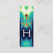 宝石はかりで測石モノグラム法金ゴールド スキニー名刺 (裏面)