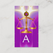 宝石はかりで測石モノグラム法金ゴールド 名刺 (裏面)