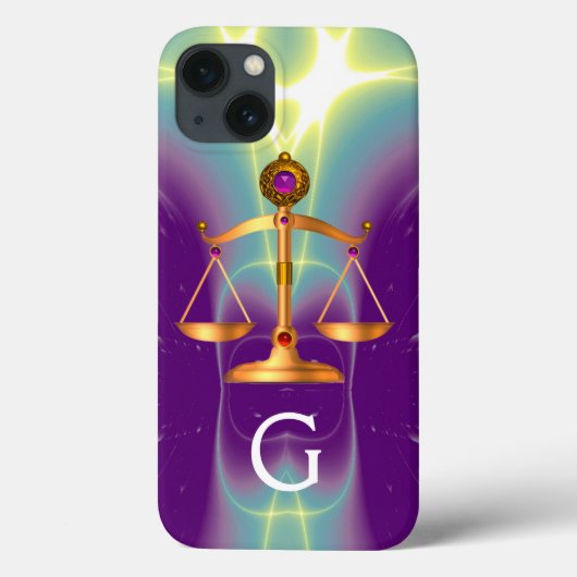 宝石はかりで測石モノグラム法金ゴールド Case-Mate iPhoneケース (裏面)