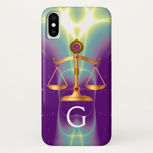 宝石はかりで測石モノグラム法金ゴールド Case-Mate iPhoneケース (裏面)