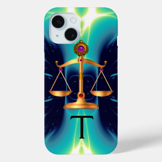 宝石はかりで測石モノグラム法金ゴールド Case-Mate iPhoneケース (裏面)