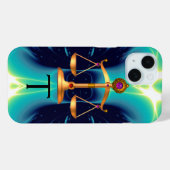 宝石はかりで測石モノグラム法金ゴールド Case-Mate iPhoneケース (裏面 (横))