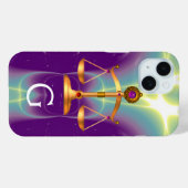 宝石はかりで測石モノグラム法金ゴールド Case-Mate iPhoneケース (裏面 (横))