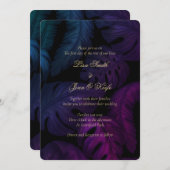 宝石はっきりした水彩熱帯結婚式招待状 招待状 (正面/裏面)