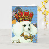 宝石をちりばめたクラウンポートレート カード (黄色い花)