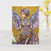 宝石をちりばめたシュガープラムフェアリー カード (黄色い花)